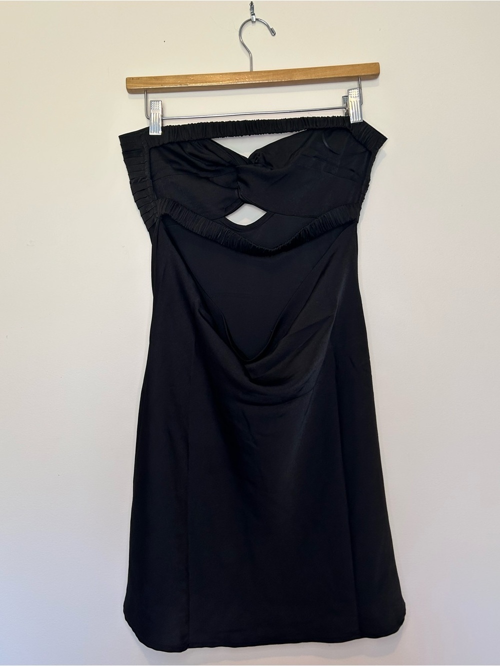 NWT Cotton Candy LA Angelika Silk Dress Black Size Medium Strapless Open Back - Picture 5 of 7